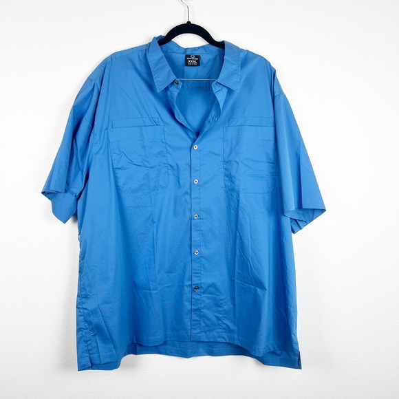Scottevest Other - Scottevest Men's Short Sleeve‎ Button Up Travel Shirt Blue Sz XXXL